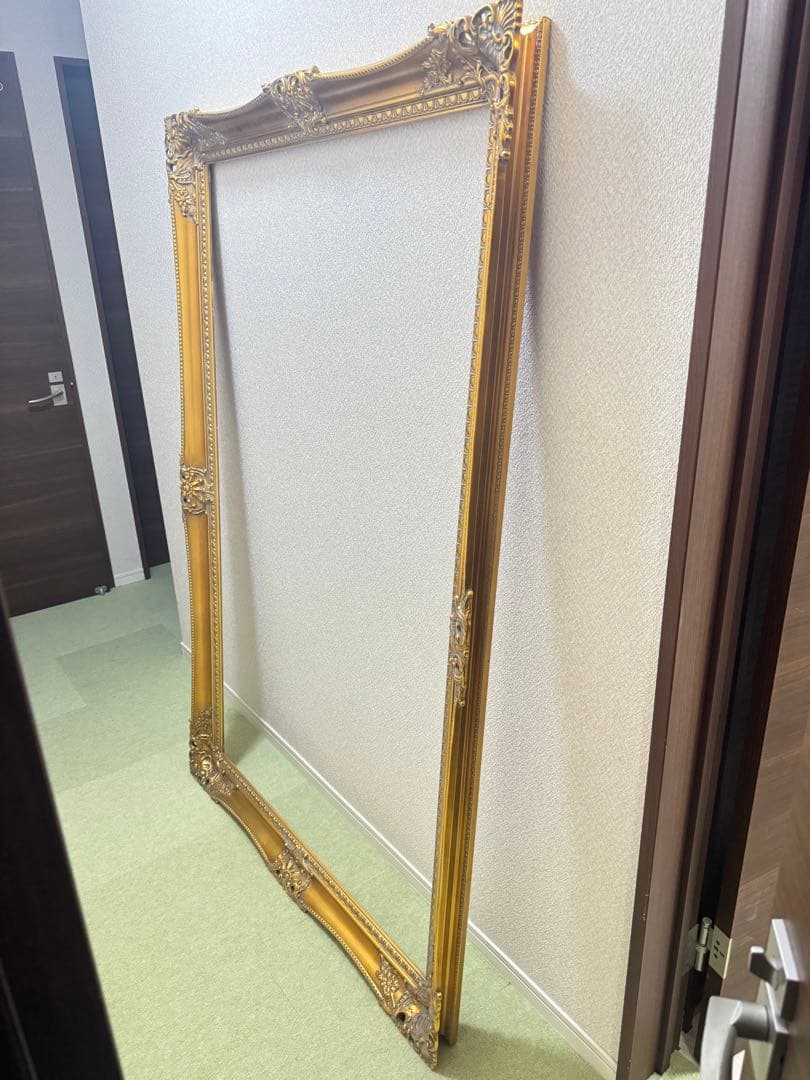 【レア】1m超え 巨大 金フレーム 額縁 アンティーク調