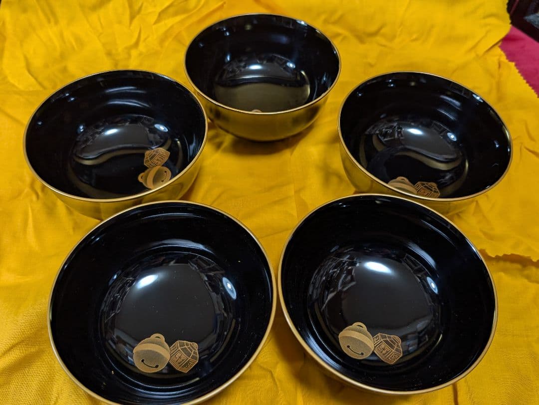 蒔絵お椀5客 東海道五十三次