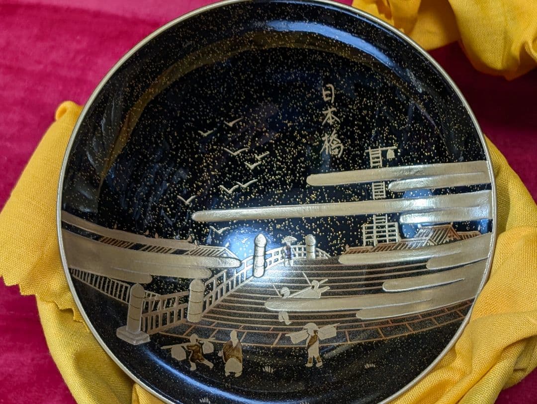 蒔絵お椀5客 東海道五十三次