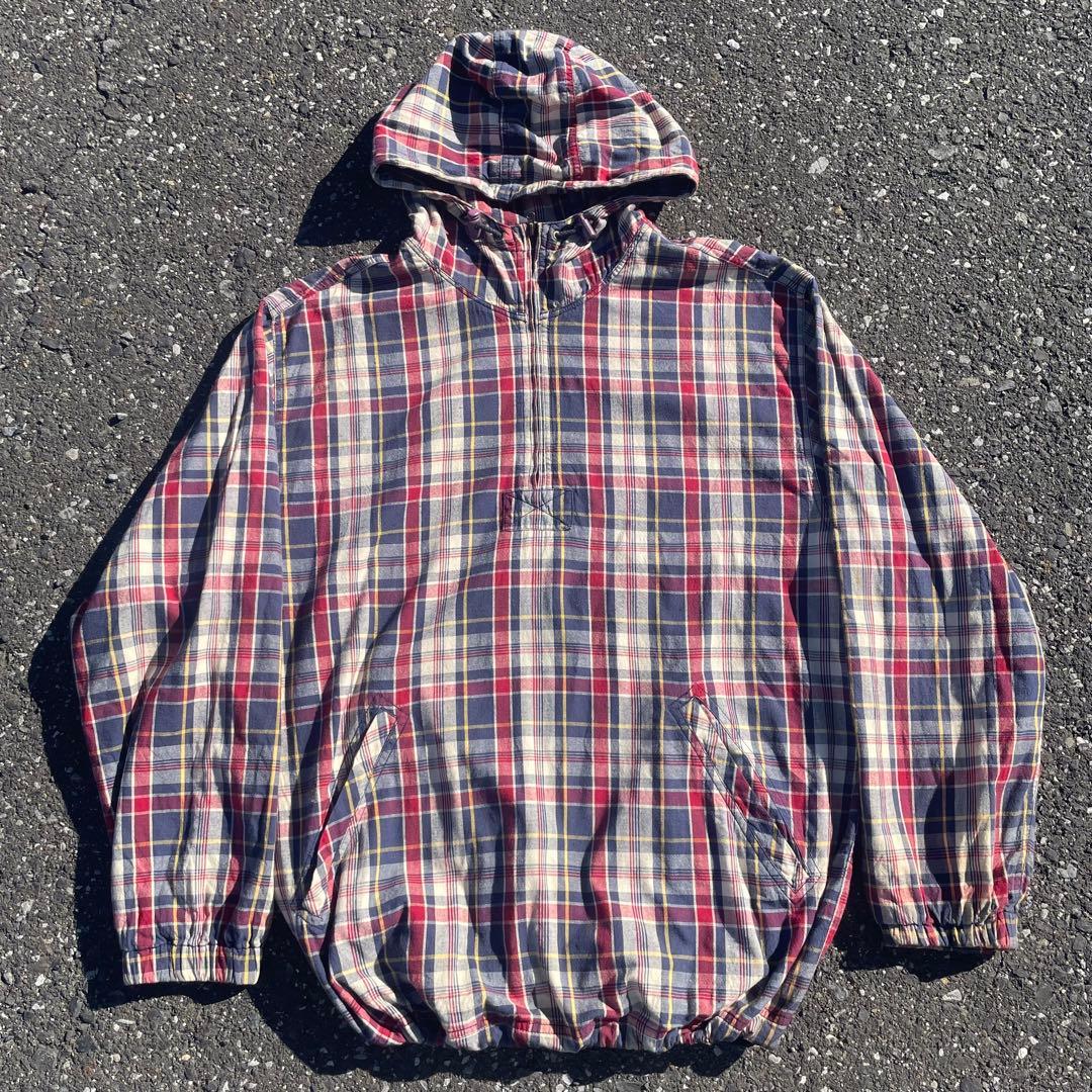 90s J.CREW ジェイクルー コットン アノラック パーカー チェック