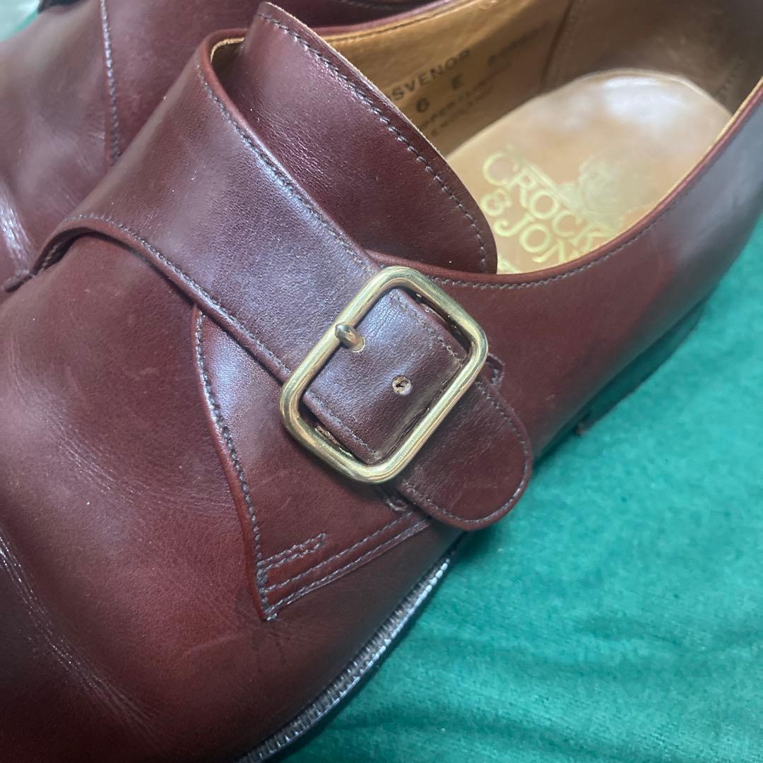 ポールスミス別注クロケットandジョーンズ製シングルモンク