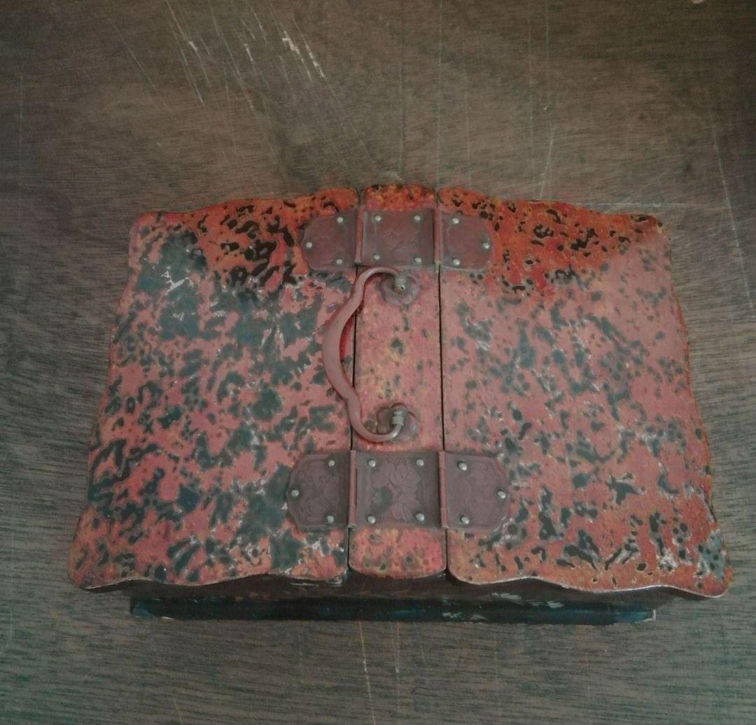 木製　手提げ箱　漆仕上げ　津軽塗　江戸　明治　和骨董　アンティーク