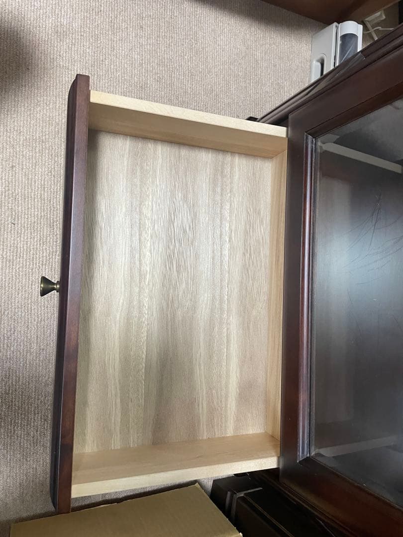 三陽家具工業 アコードM72 ガラスキャビネット 照明付　飾り棚　ミラー付