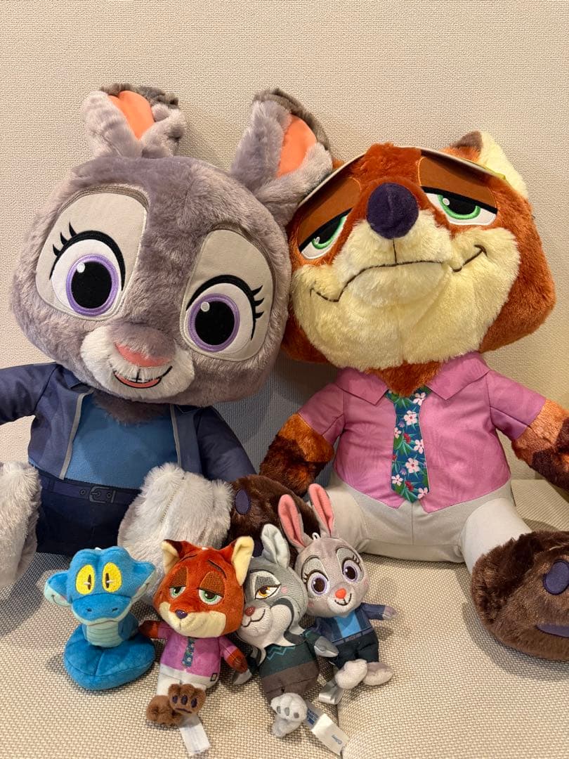 m*様 ジュディ・ホップスとニック・ワイルド ぬいぐるみセット　ズートピア　6体