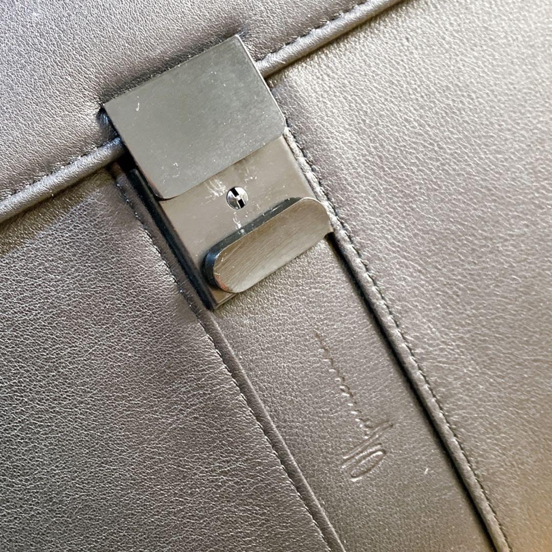 オファーマン 良品 ドイツ製 ソフトレザー アタッシュケース ブラック 袋付き