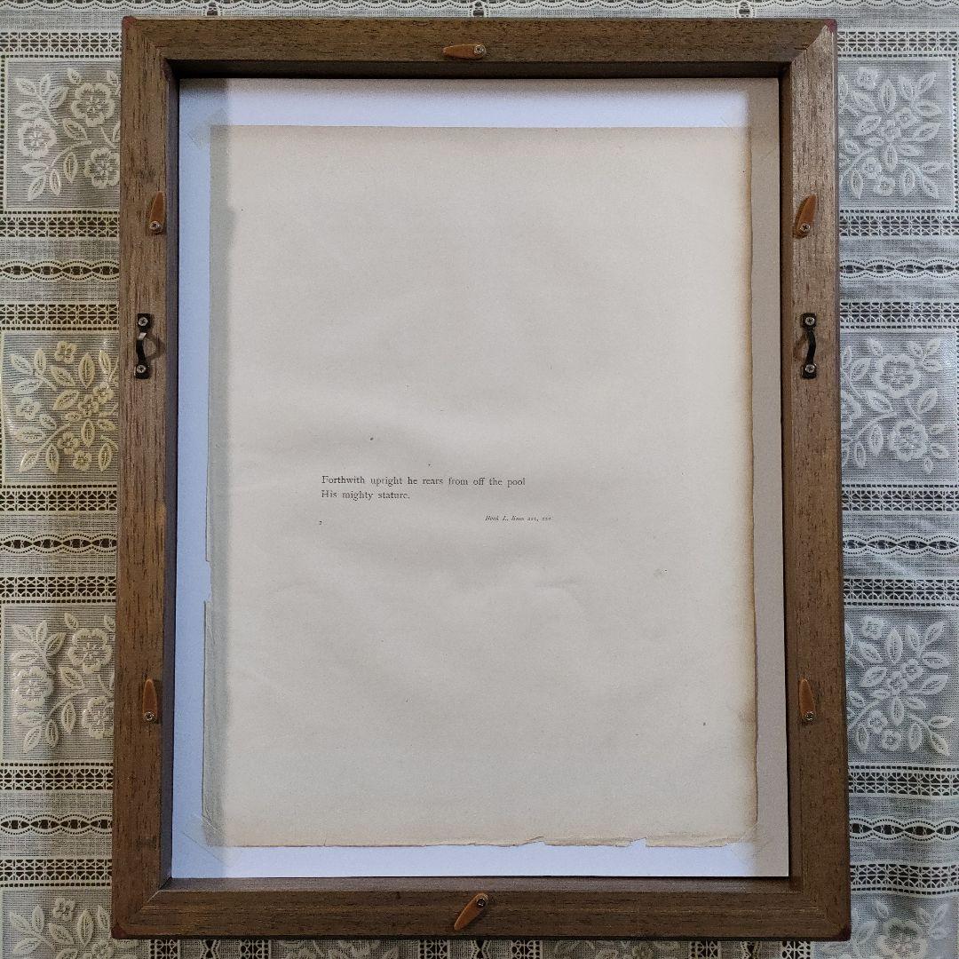 未使用\" ギュスターヴ ドレ　木口木版『失楽園/ミルトン』1882年制作