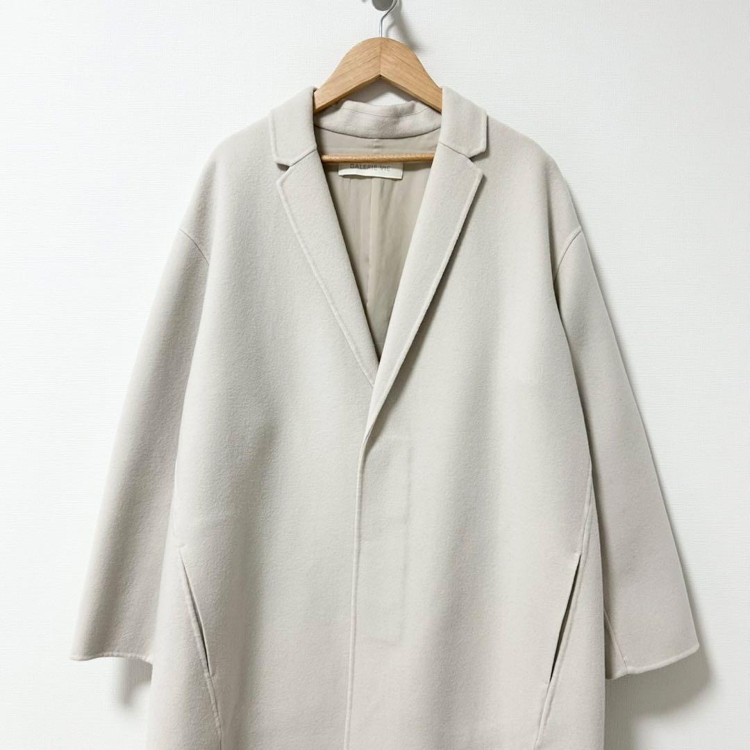 GALERIE VIE ライトメルトン チェスターコート　ライトベージュ　34