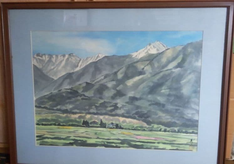 安曇野五月晴れ　常念岳をのぞむ