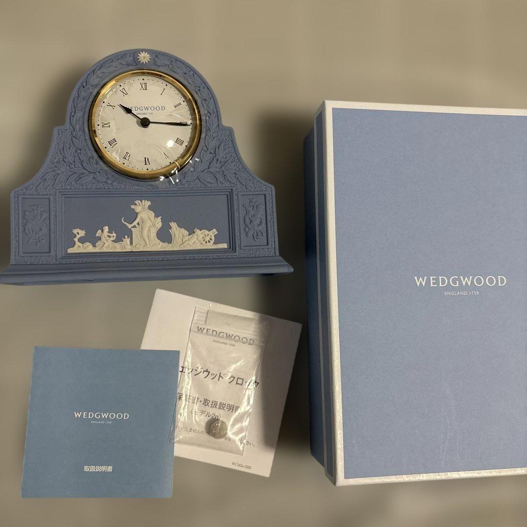 [新品未使用]  ジャスパー　ペールブルー マントルクロック