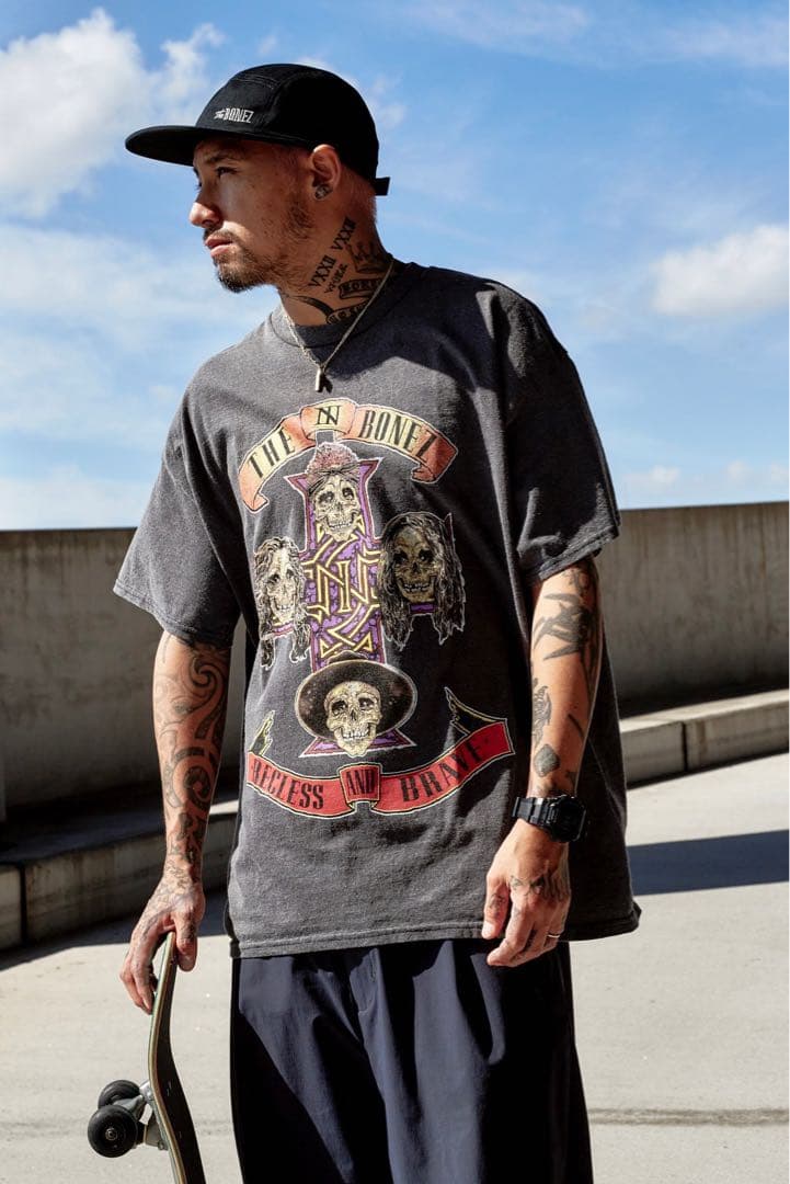 THE BONEZ Scull Cross Tee Tシャツ XL