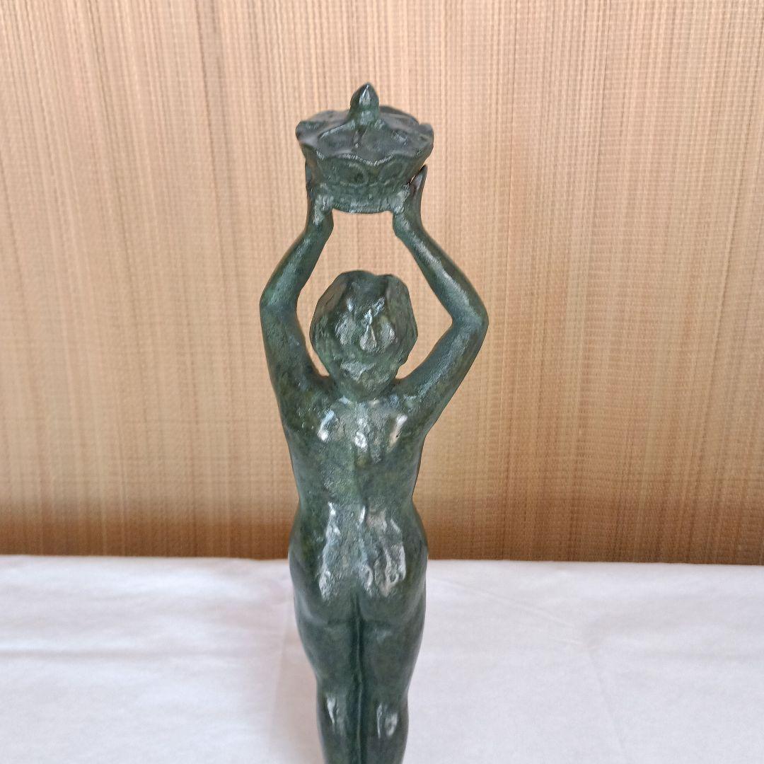 ＊ブロンズ彫刻 女性像 王冠