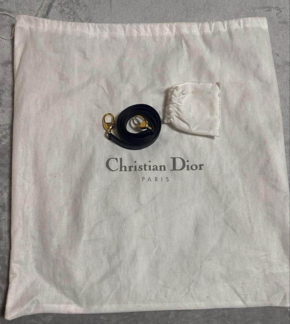 ChristianDior Paris 黒 レザーハンドバッグ