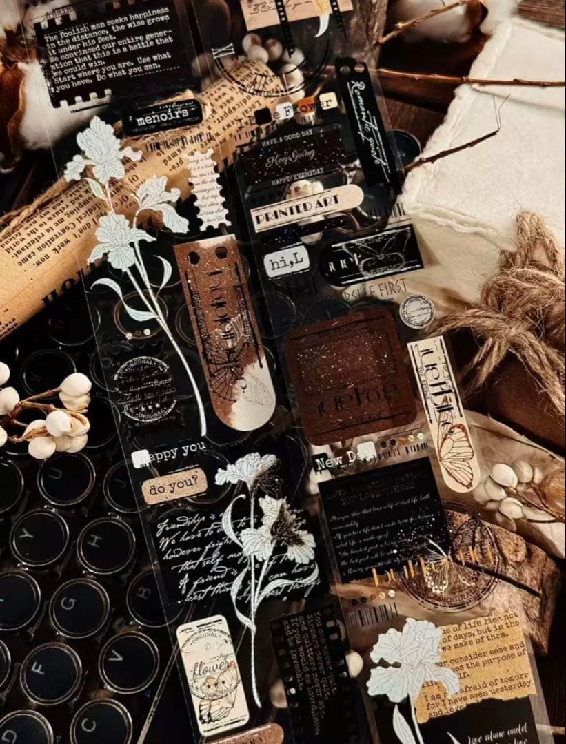 PET 鸢尾之花 5cm×5m 海外マスキングテープ　海外マス装飾　英字　花