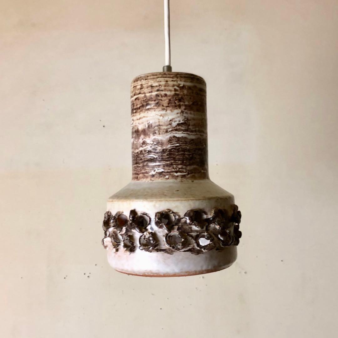 デンマーク　北欧ビンテージ　陶器ペンダントランプ(A)