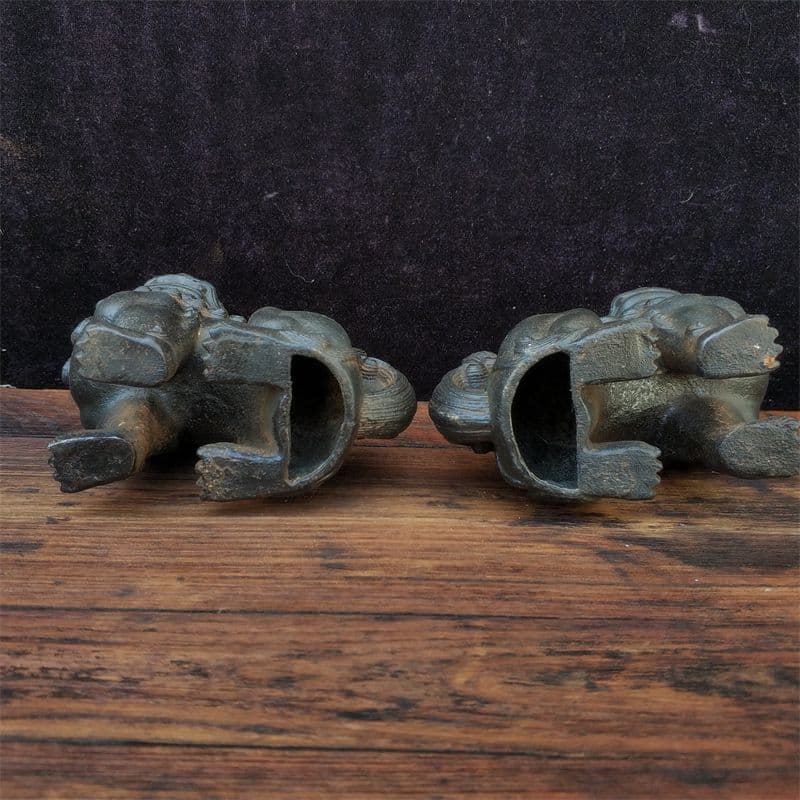 鉄器 獅子 一対瑞獣 応接間 書斎茶舎 鎮宅 辟邪 開運風水 招財 置物 工芸品