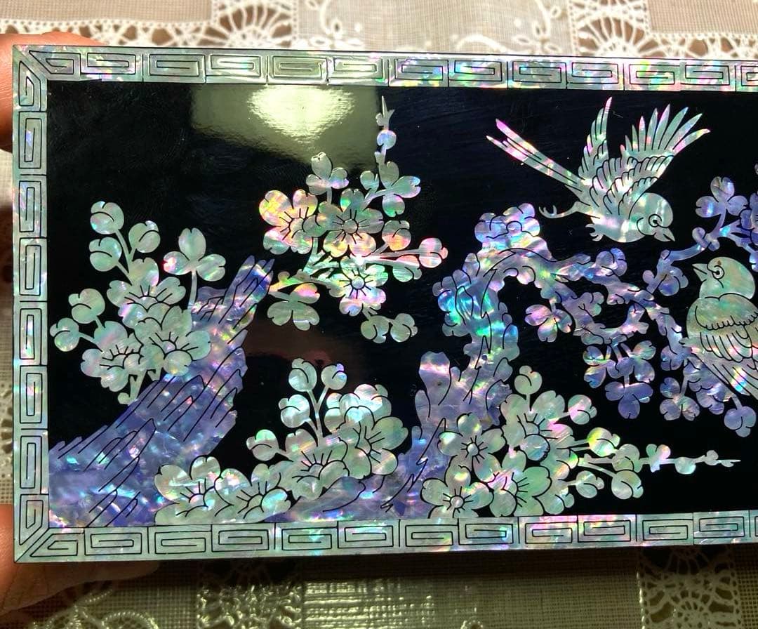 韓国伝統工芸品　螺鈿細工 アクセサリーケース ジュエリーボックス 名刺入れセット