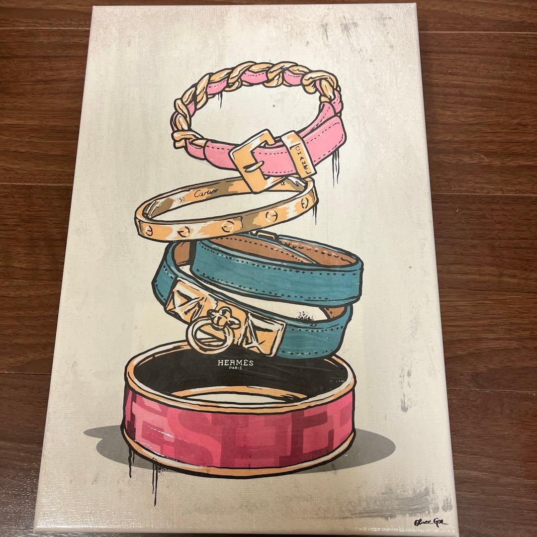 再値下げ中★絵画★エルメスブレスレット柄★