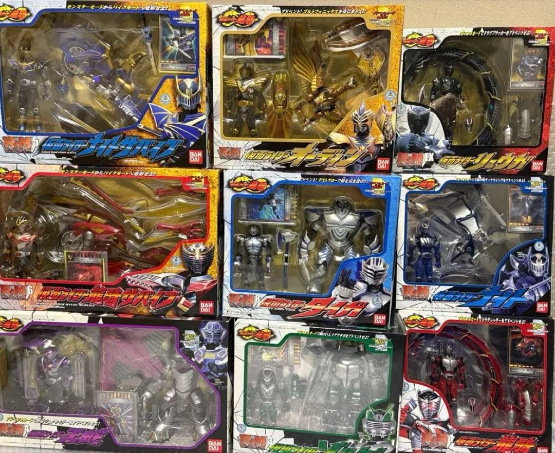 【未開封】仮面ライダー 龍騎　R&Mフィギュア 9種セット　王蛇　ナイトサバイブ