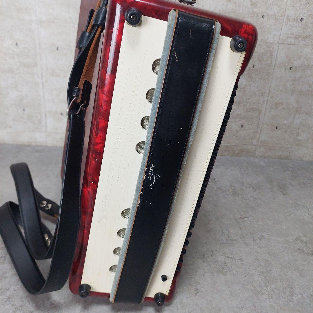 YAMAHA アコーディオン YA-80 レッド ソフトケース付き 80ベース