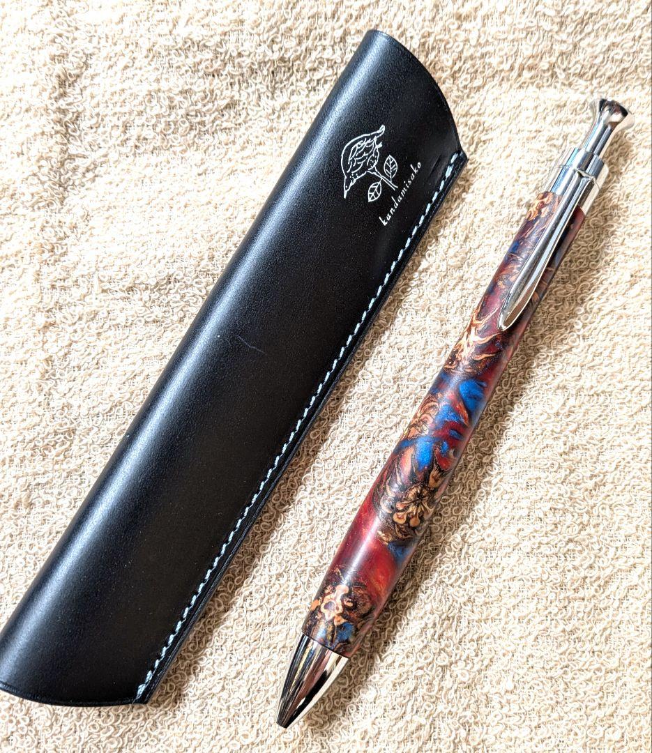 こぶた工房　パインウッド レジン ボールペン　カンダミサコペンシース付