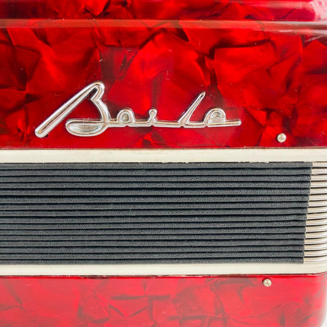 美品 BAILE アコーディオン M2019 30鍵 24ベース 赤 ケース付