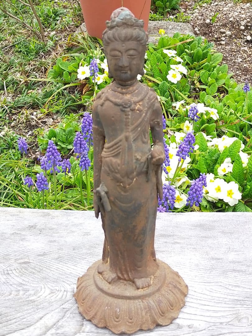 ♥大変に古い　観音像　観音様　仏像　金属製　骨董品