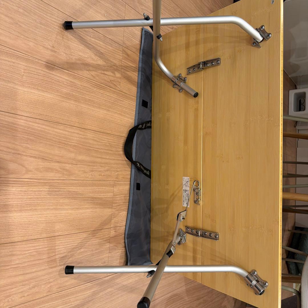 美品  peak 竹製折りたたみテーブル
