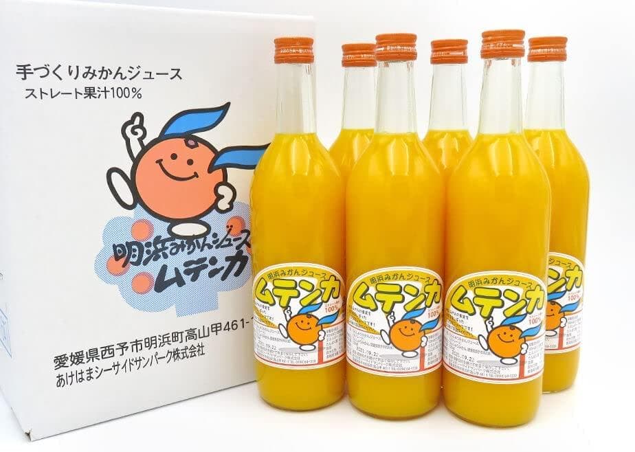 愛媛県明浜町の100％みかんジュース ムテンカ 720ml 6本×2箱