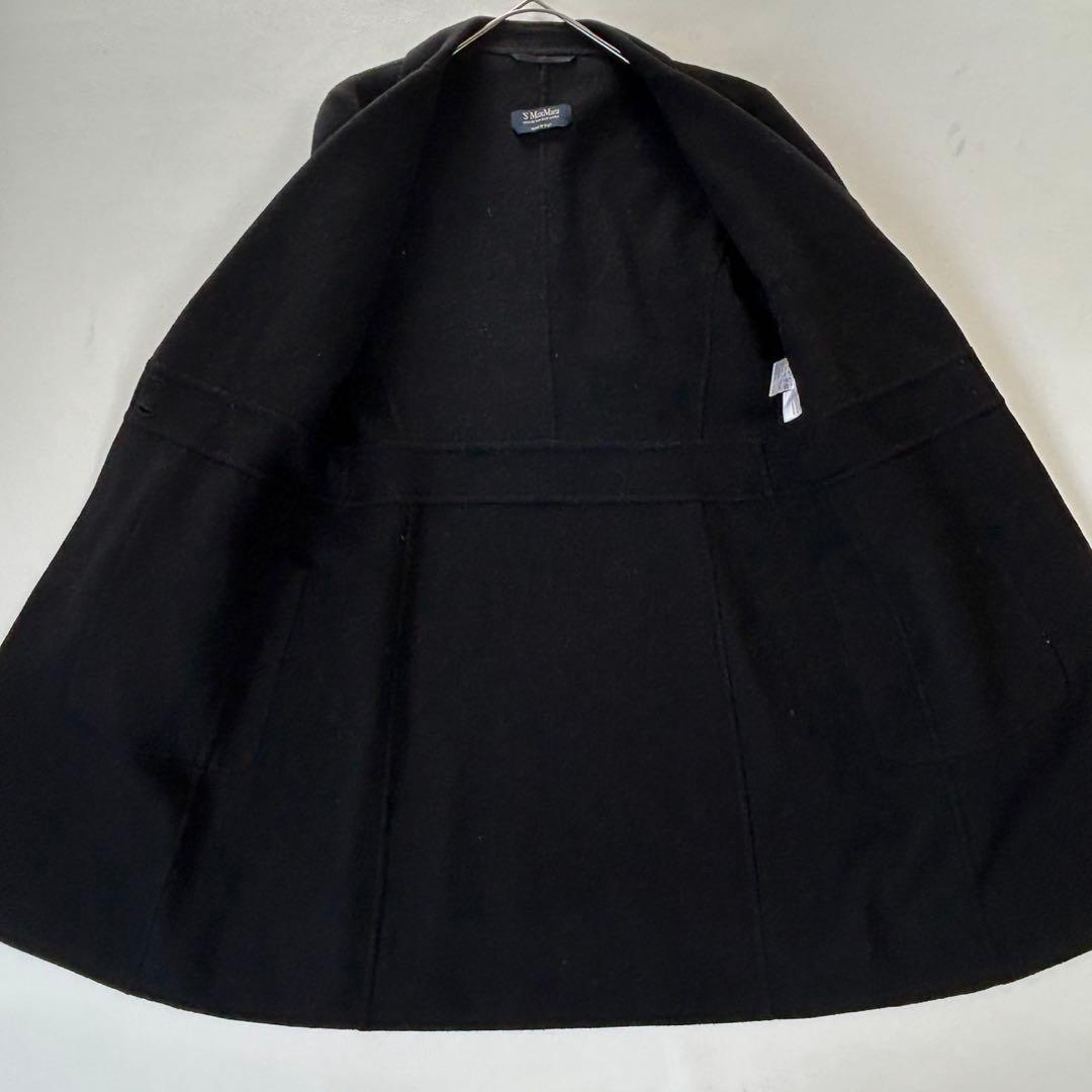 マックスマーラ アンゴラ クチートアマーノ チェスターコート ジャケット 黒