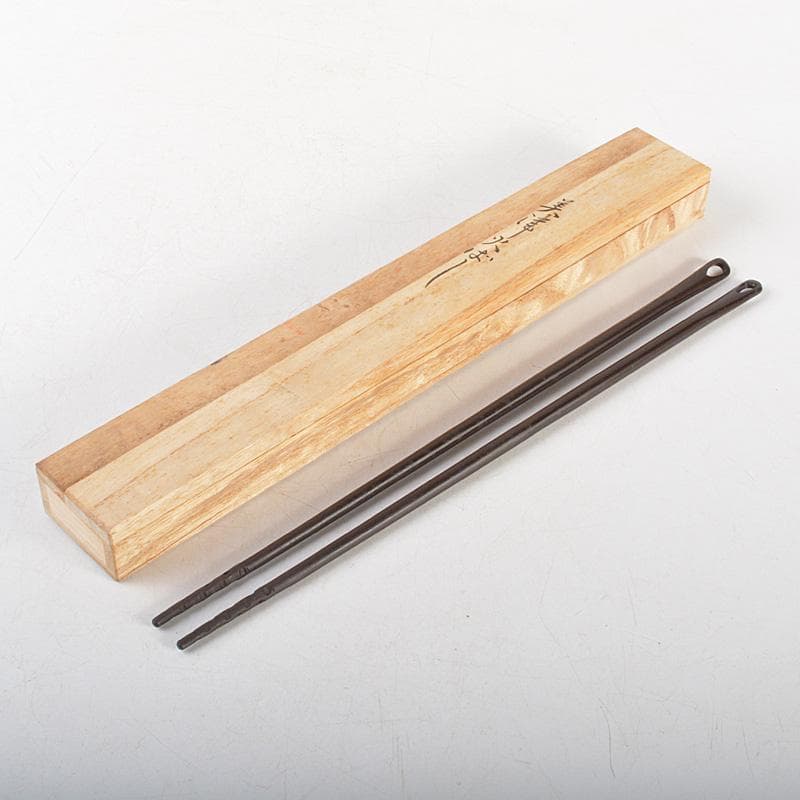 茶道具　木村清五郎造　古銅　美津火箸　風炉用火箸　共箱　N　5919