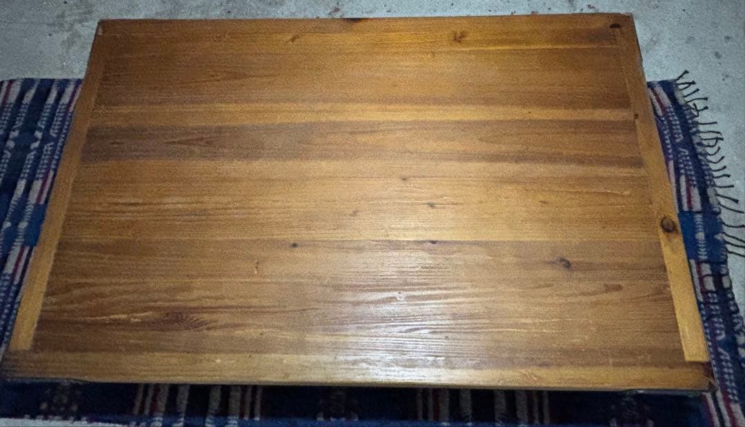 ノットアンティークス 無垢材　インダストリアル　　ローテーブル 車輪付き