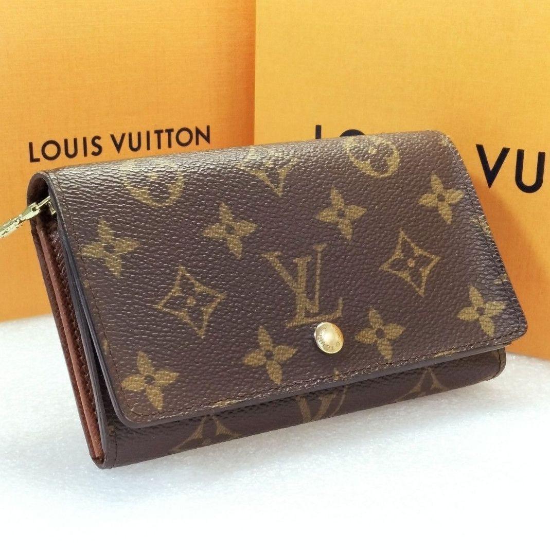 ☆外観美品☆ ルイヴィトン モノグラム トレゾール 二つ折り 財布 M61736