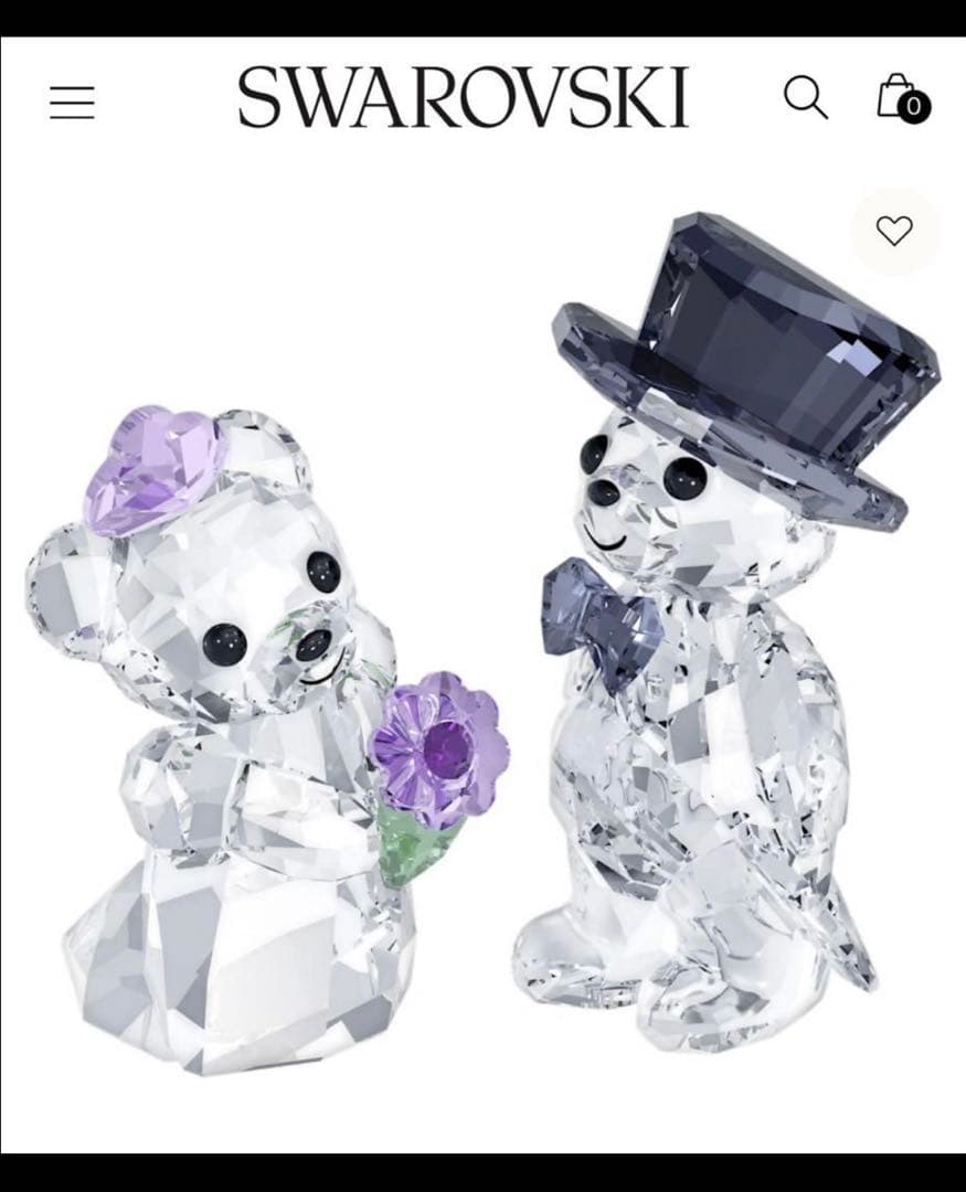 Swarovski Kris Bearスワロフスキー クリスベア YOU&I 花