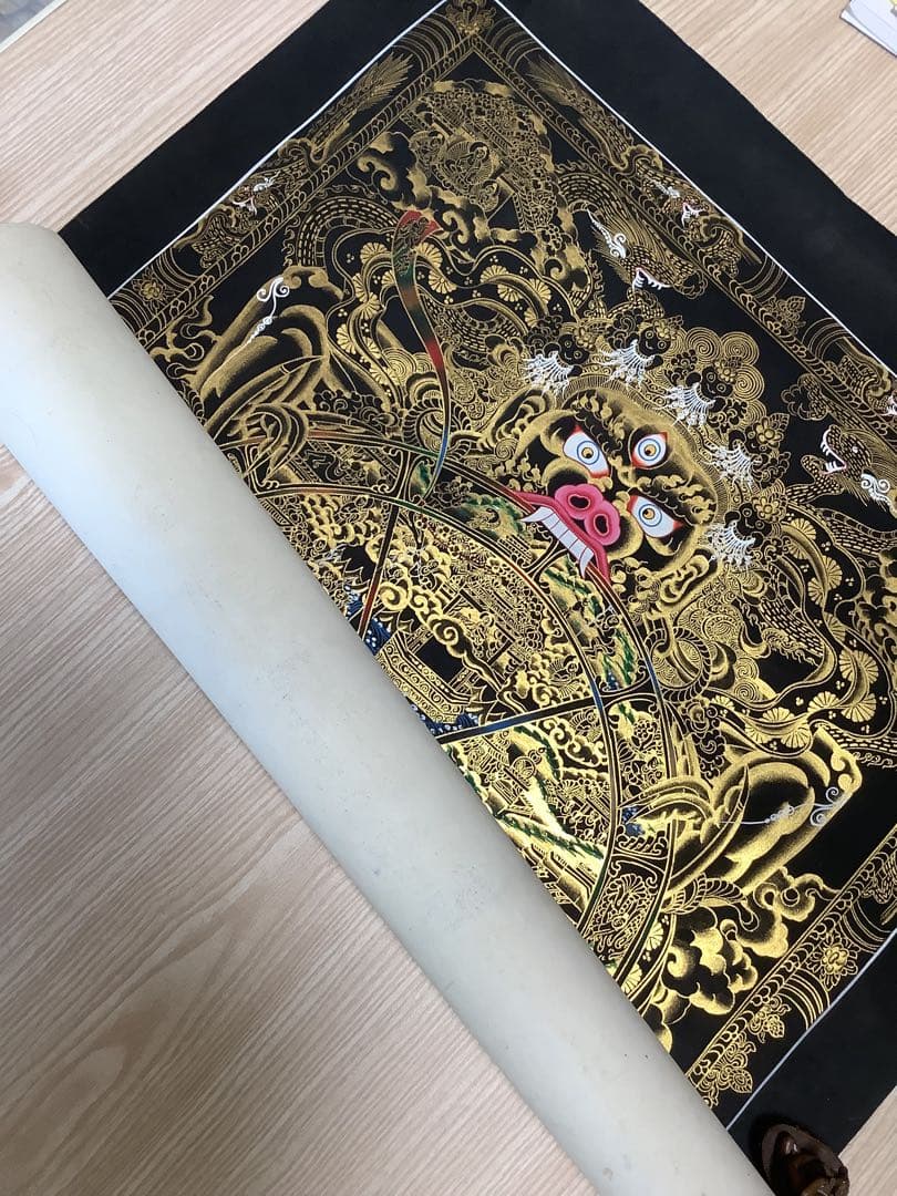 SALE《 チベット密教　新品 》 手描き　タンカ　曼荼羅　六道輪廻　41