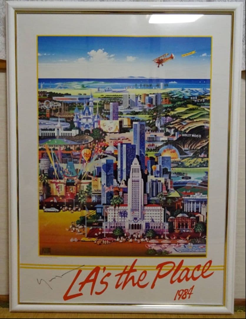 ヒロ・ヤマガタ 『LA's the Place』　★サイン入り ●高級木製額入り