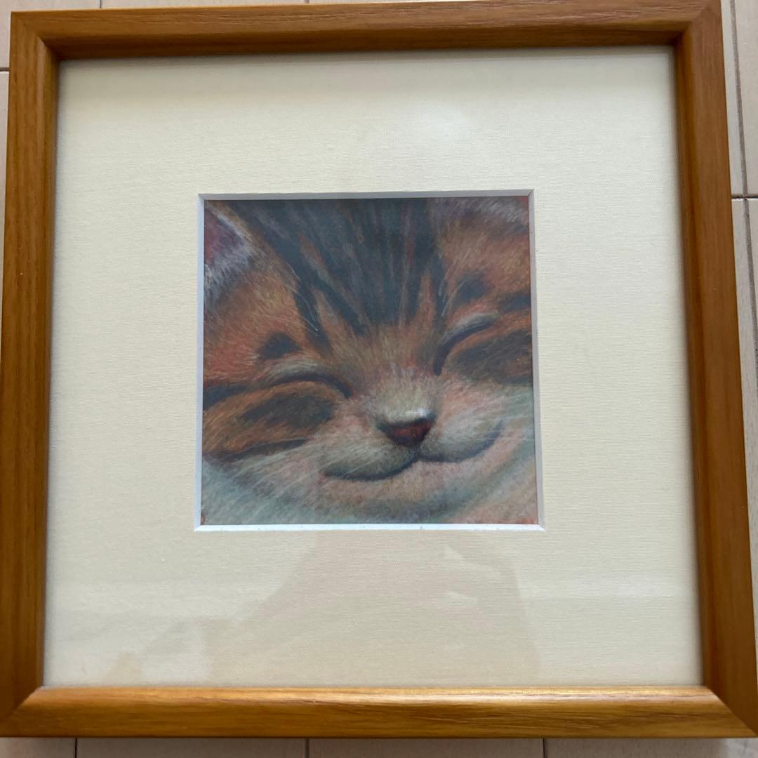 與倉豪　よくらごう　パステル画　猫