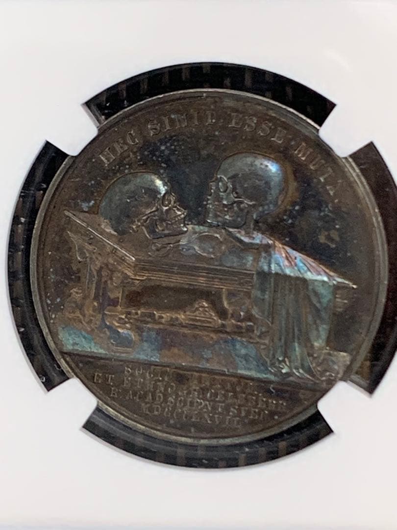 出品期間限定　珍品1867年 スウェーデン ダークトーン　レアな不気味な銀メダル