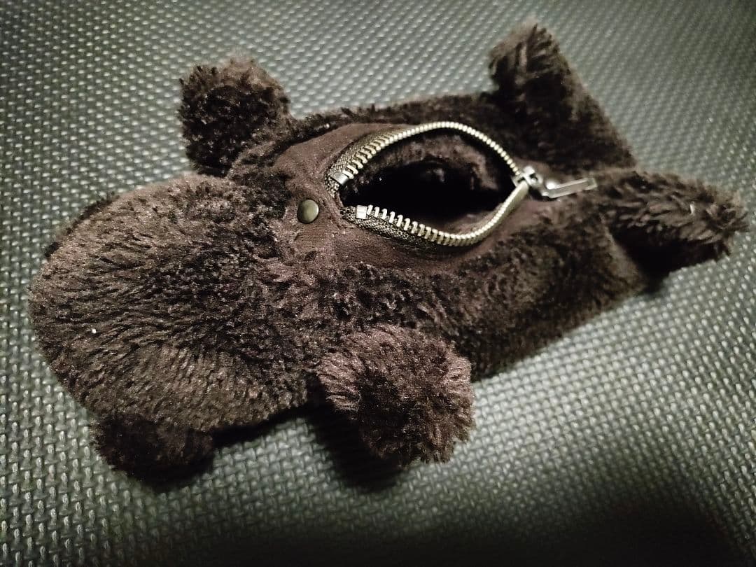 世界に1つだけ　顔無し　茶色　熊ちゃんポーチ