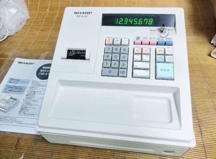 シャープレジスター　XE-A147　PC連携売上管理フル設定無料　000215
