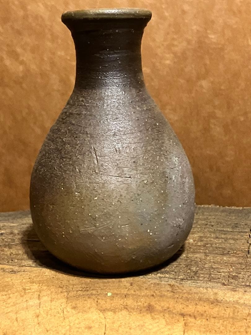 備前　登窯　焼き締め　一輪挿し　花入　徳利