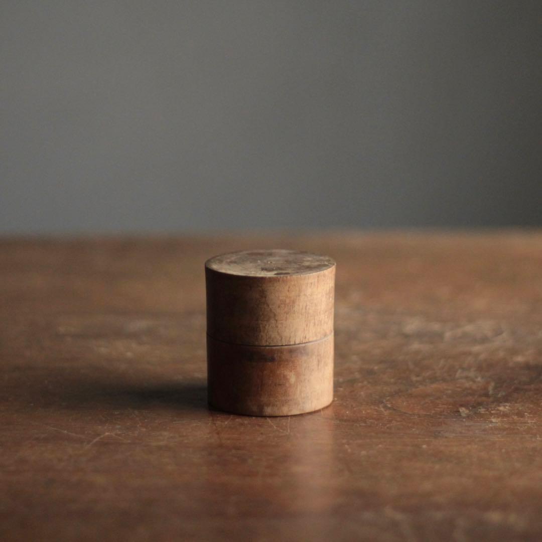 佳き木肌 茶筒 茶入 No.3 茶道具 煎茶道具 古道具 アンティーク