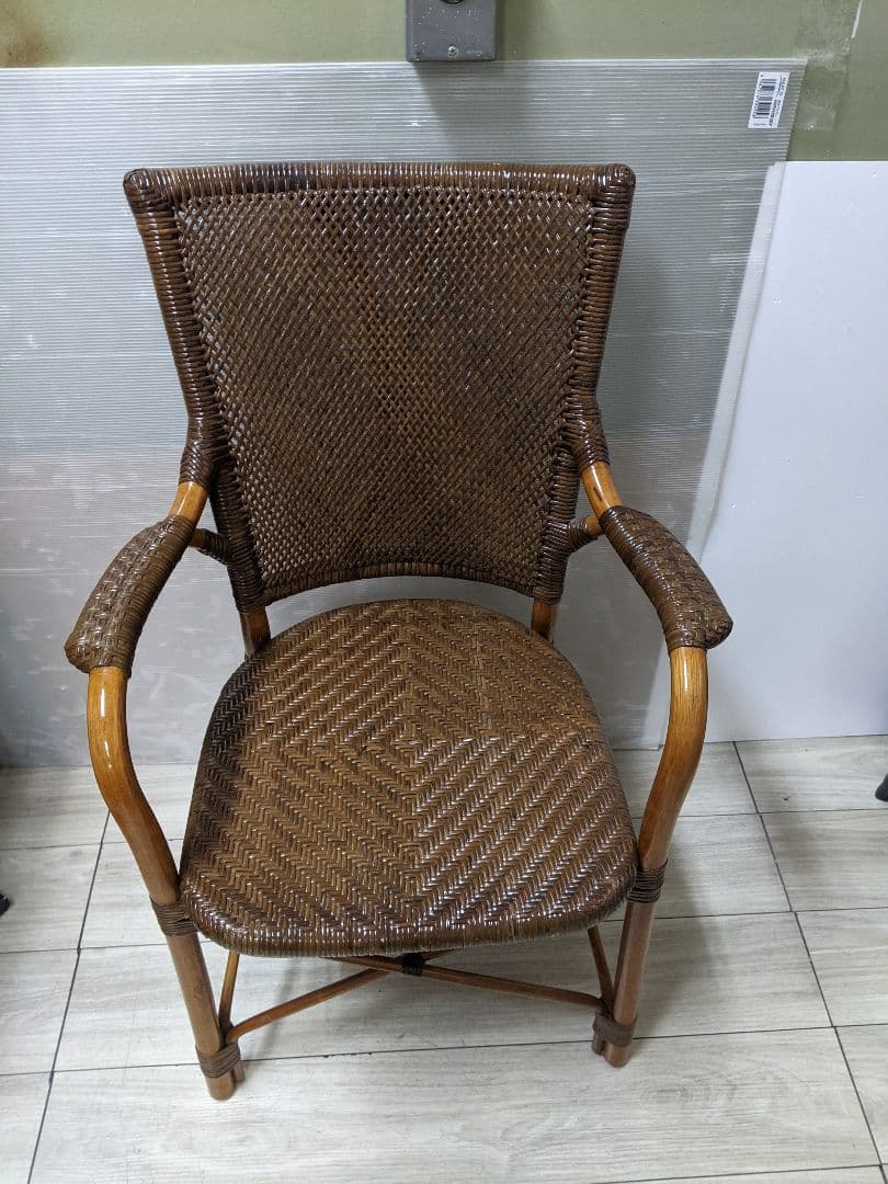 KAZAMA カザマ ラタン チェア 椅子 籐 アームチェア 肘付き