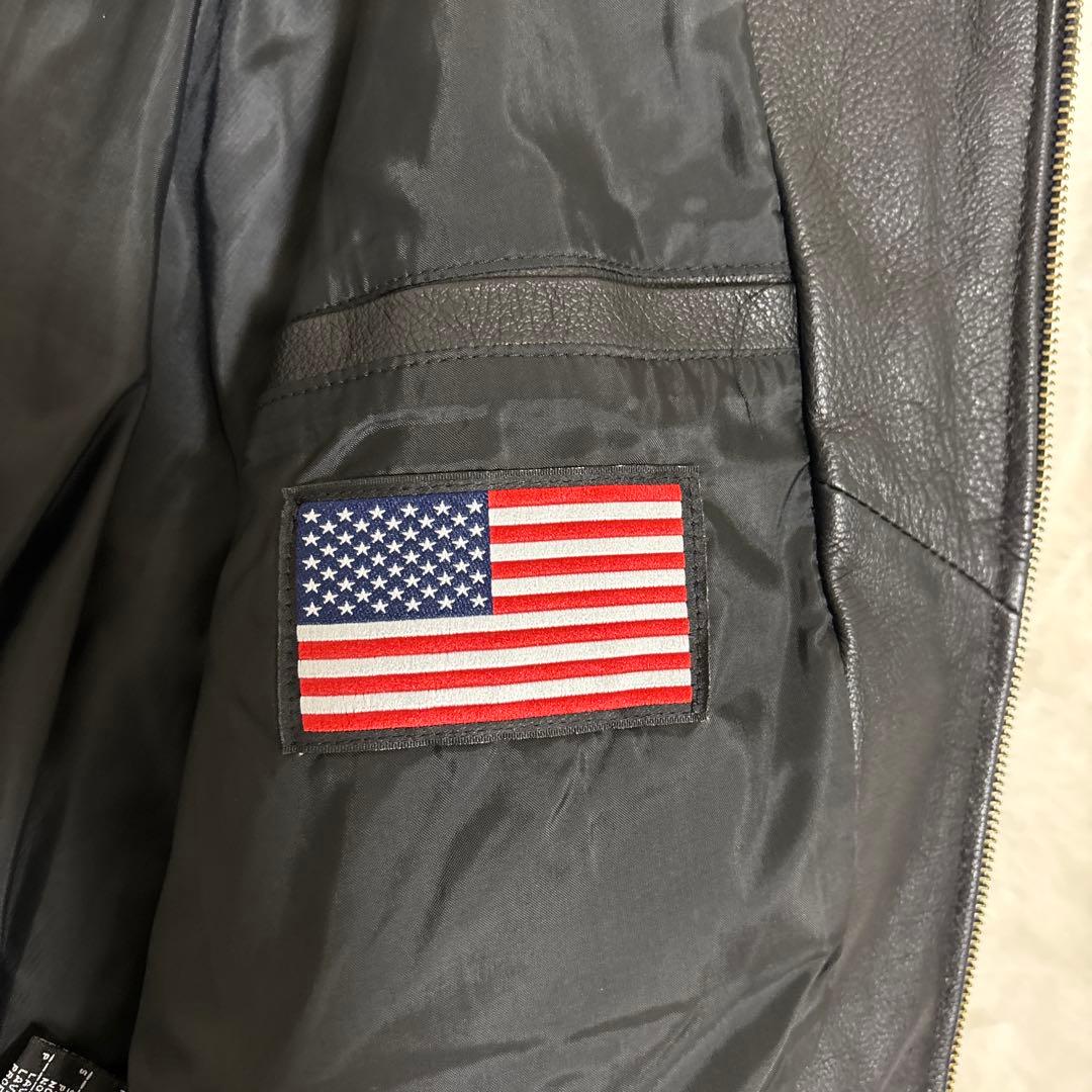 【美品】Harley-Davidson レザージャケット Mサイズ 刺繍ロゴ