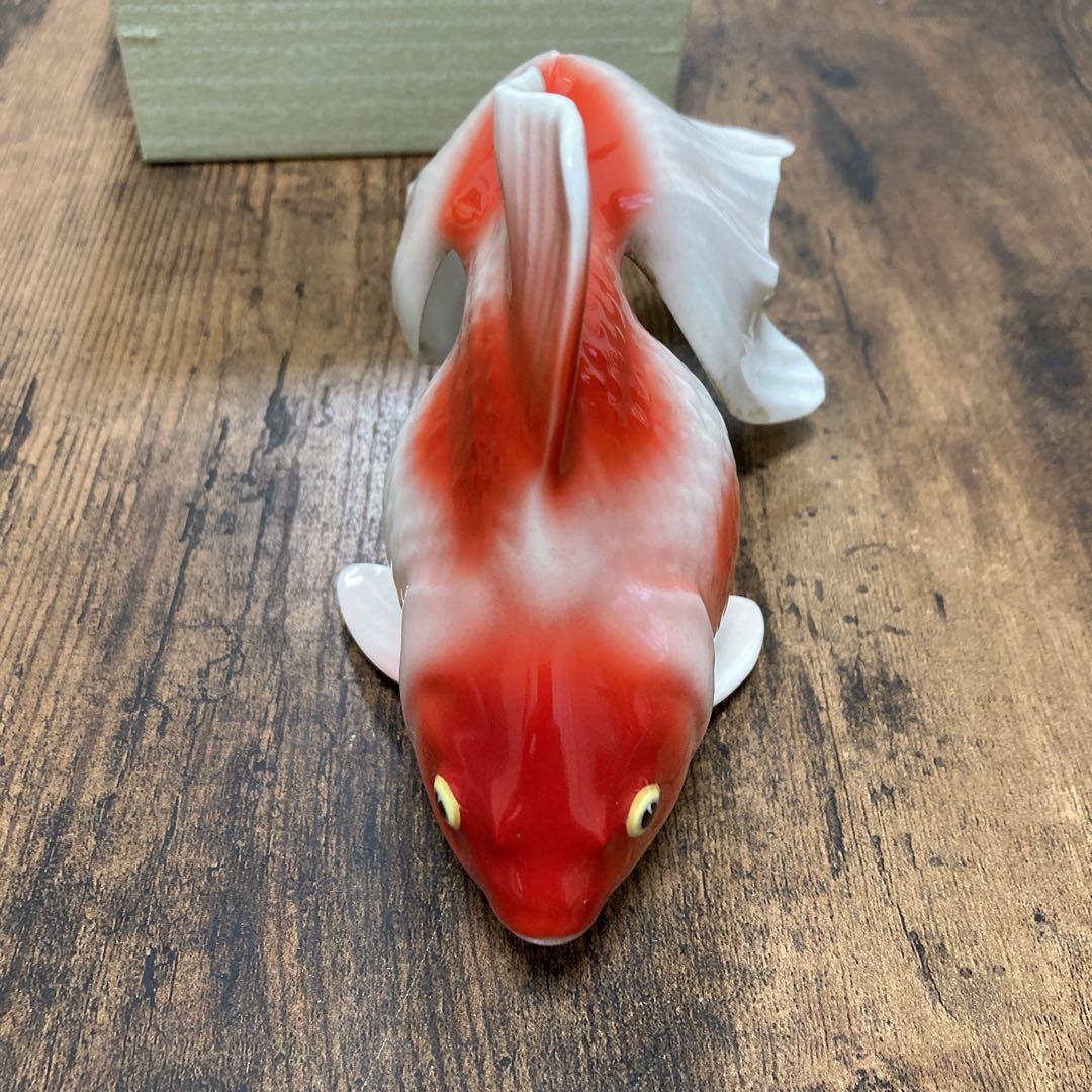 ノリタケ　ボーンチャイナ 金魚 琉金 シカ印　アンティークオブジェ　骨董　レトロ