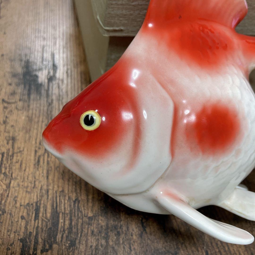 ノリタケ　ボーンチャイナ 金魚 琉金 シカ印　アンティークオブジェ　骨董　レトロ