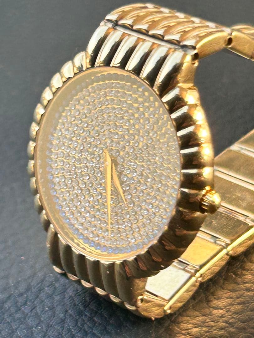 レイモンドウィル4805-2クオーツ宝飾18kGEケース新品電池交換済み