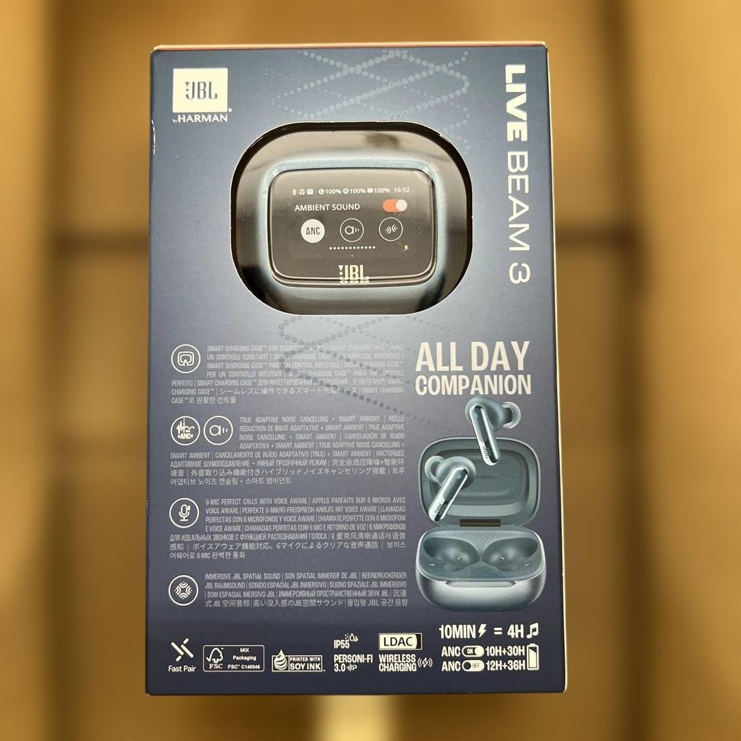 580 JBL LIVE BEAM 3 ワイヤレスイヤホン　未開封