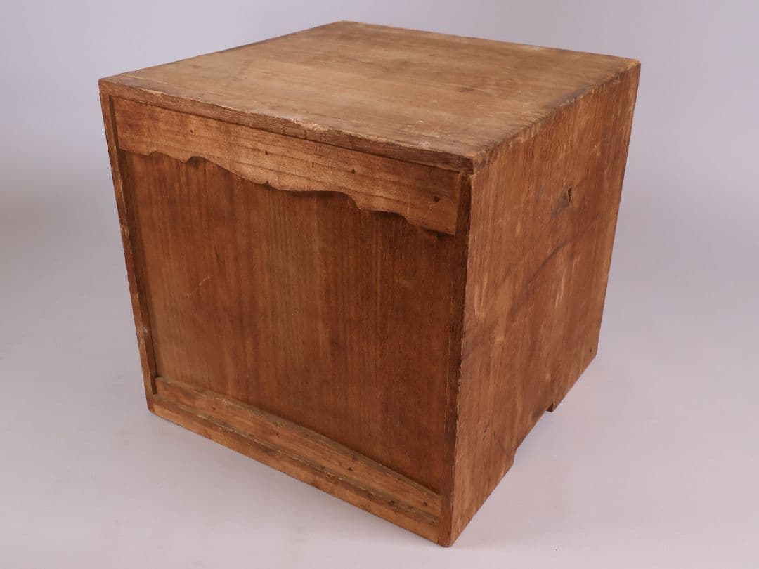 唐草蒔絵 三宝 高25.5cm 木製 朱塗 三宝台 金蒔絵 仏具【MA685】