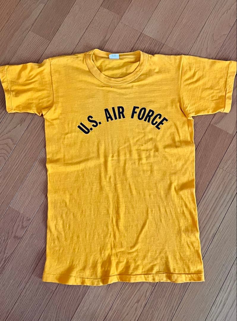 U.S. AIR FORCE 染み込み Tシャツ 袖裾共シングルステッチ 軍物