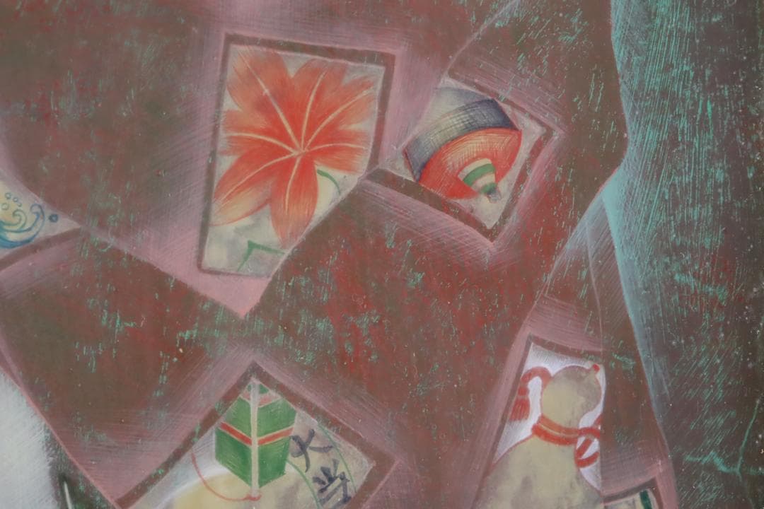 真作保証 智内兄助 「春の気」 アクリル3号 共シール 入手困難作家 希少作品